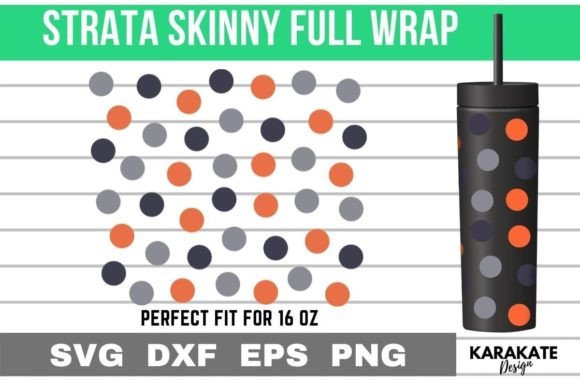 Colors Dots, 16 Oz Strata Skinny Wrap