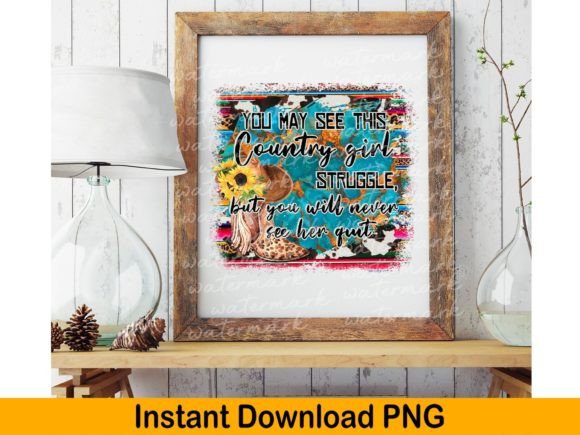 Country Girl Png, Sublimation Designs