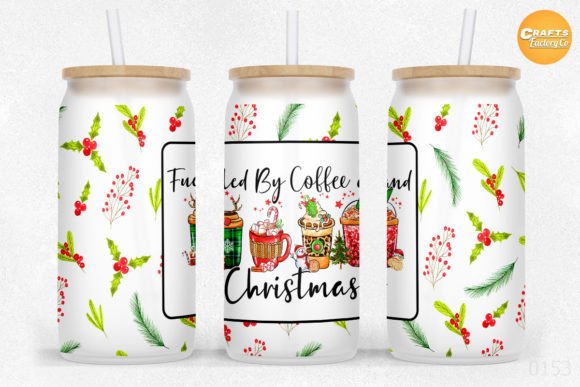 Fueled by Coffee 16 Oz Libbey Glass Can