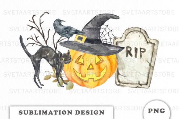 Watercolor Halloween Sublimation